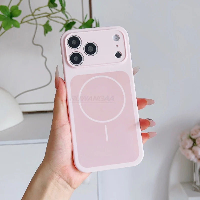 MagSafe Silicone Case For iPhone 17 Pro Max Frosted Solid Color Soft Touch Protective Cover