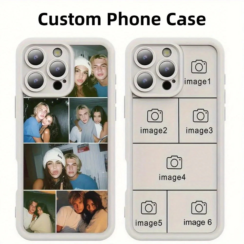 Customized Multi Photo Phone Cases For iPhone 17 16 15 14 13 12 11 Pro Xs Max X XR Mini 16e 7 8 Plus Soft TPU Protective Cover