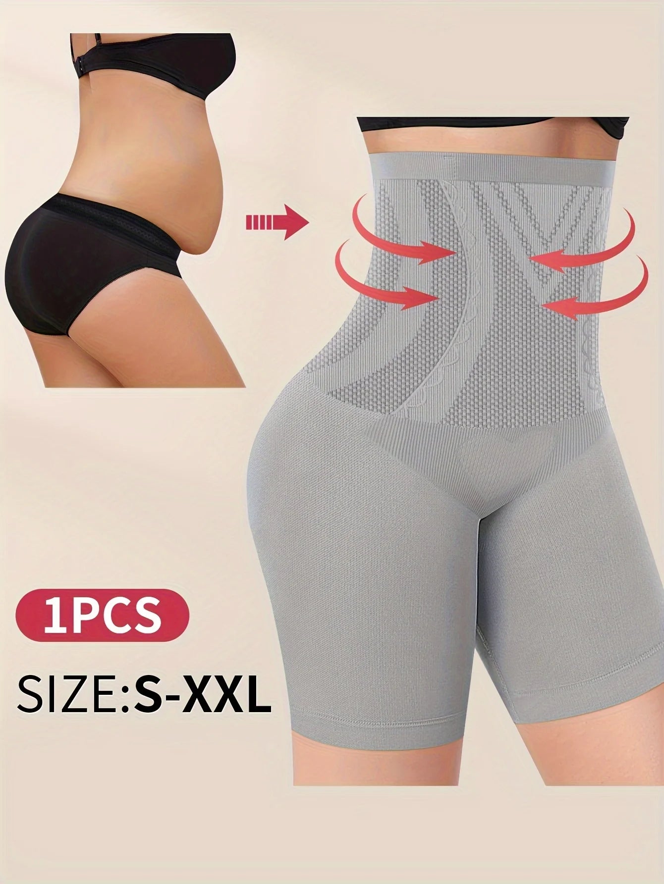 High Waist Tummy Contouring Seamless Panties For Women Breathable Nylon Shaping Underwear All Day Comfort