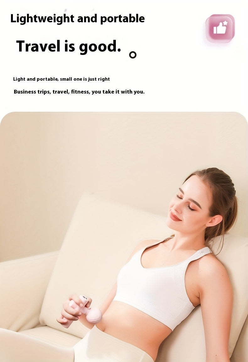 Mini Muscle Massage Gun Portable Deep Tissue Massager With 7mm Amplitude 4 Speed Quiet USB C For Athletes And Seniors
