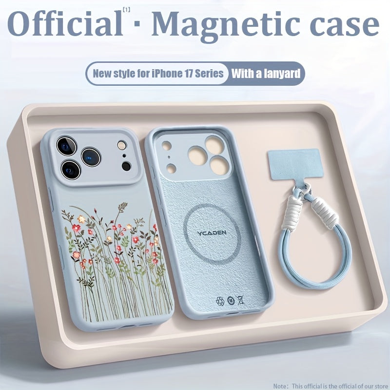 Premium MagSafe Case For iPhone 13 Pro Max To 17 Pro Max Lens Protection Shockproof TPU With Lanyard