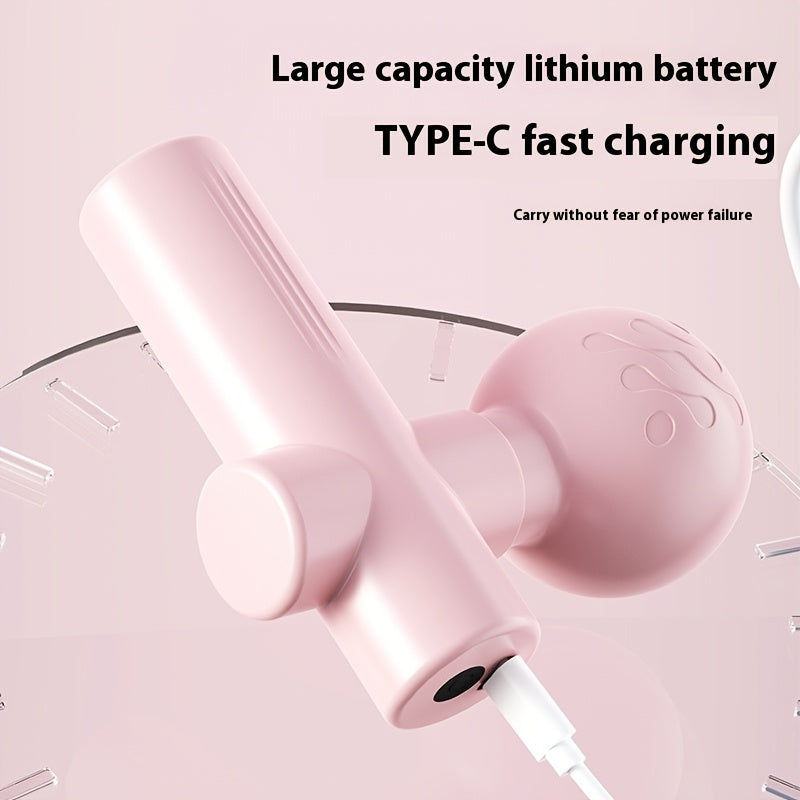 Mini Muscle Massage Gun Portable Deep Tissue Massager With 7mm Amplitude 4 Speed Quiet USB C For Athletes And Seniors