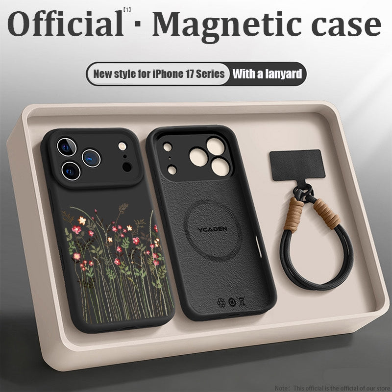 Premium MagSafe Case For iPhone 13 Pro Max To 17 Pro Max Lens Protection Shockproof TPU With Lanyard