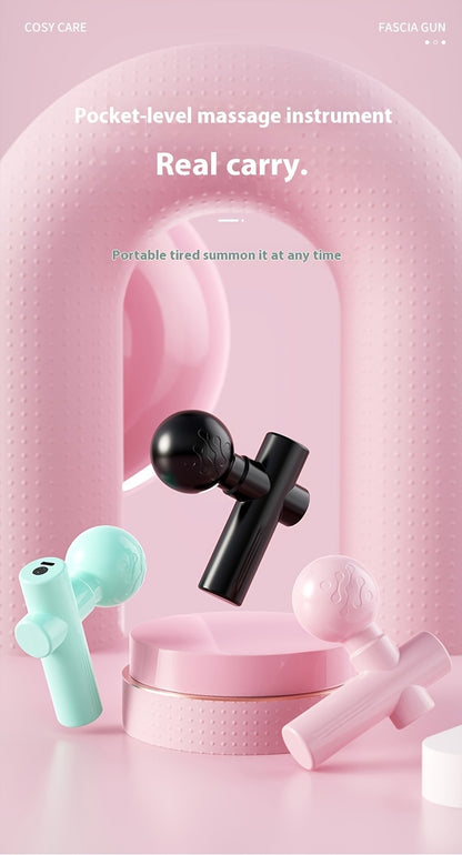 Mini Muscle Massage Gun Portable Deep Tissue Massager With 7mm Amplitude 4 Speed Quiet USB C For Athletes And Seniors