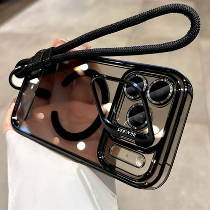 Phone Case: Phone Case Suitable for IPhone17pro Case Lanyard Camera Bracket Magnetic Case for iPhone 17 Pro Max 15 16 12 11 13 14 Plus Wrist Strap Hard Cover