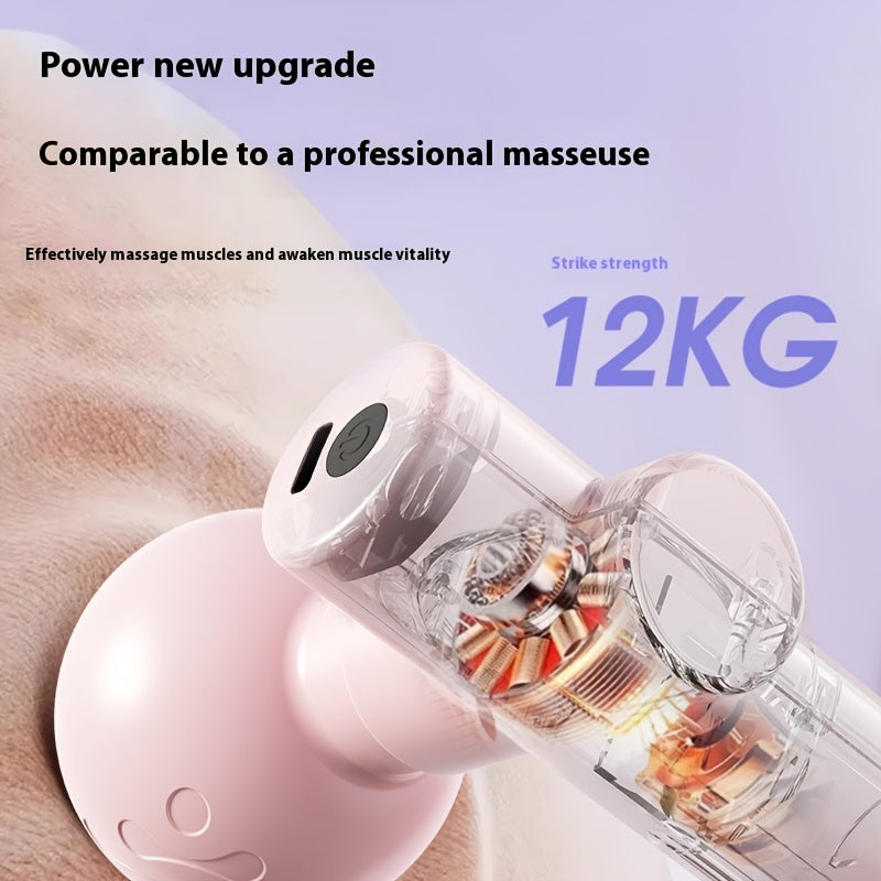 Mini Muscle Massage Gun Portable Deep Tissue Massager With 7mm Amplitude 4 Speed Quiet USB C For Athletes And Seniors