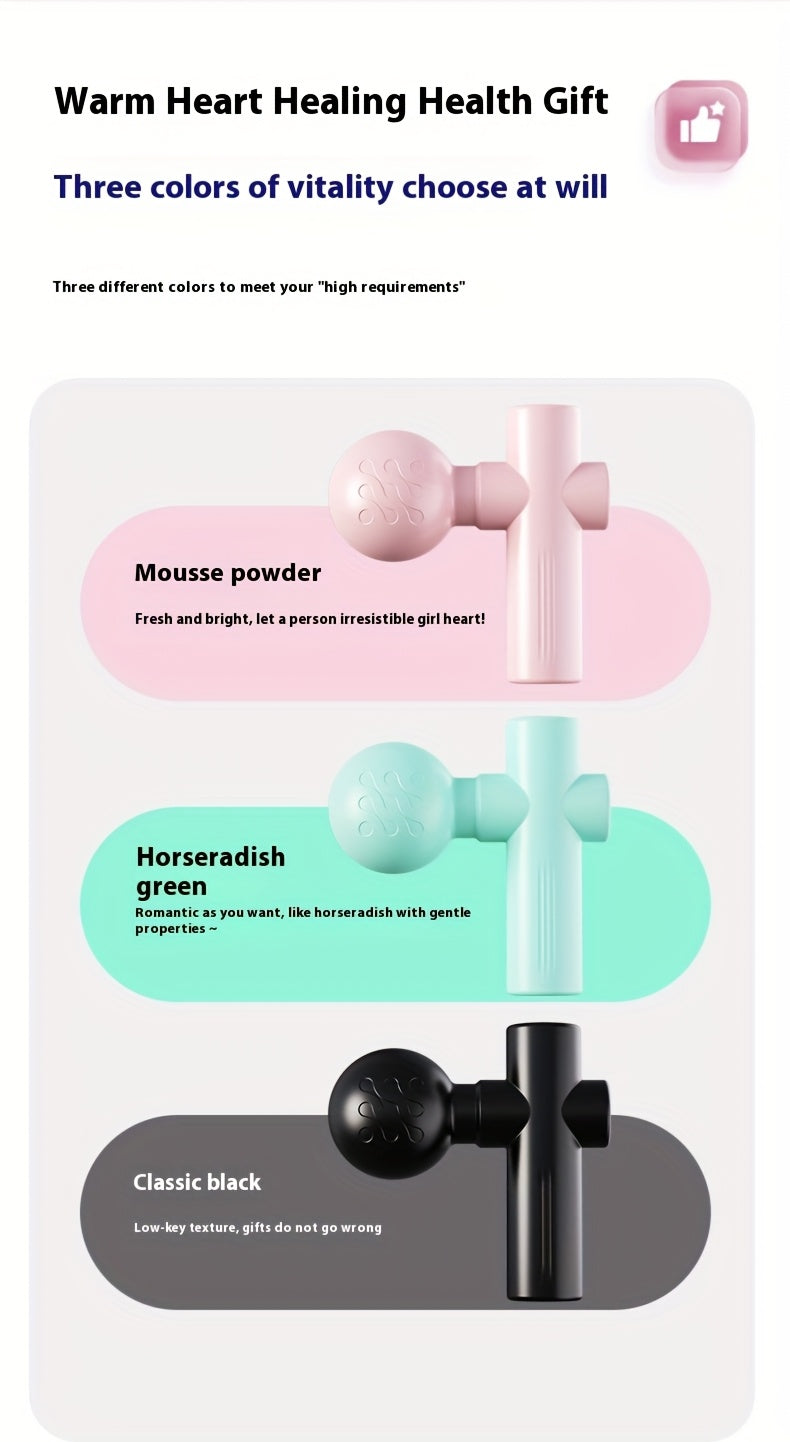 Mini Muscle Massage Gun Portable Deep Tissue Massager With 7mm Amplitude 4 Speed Quiet USB C For Athletes And Seniors