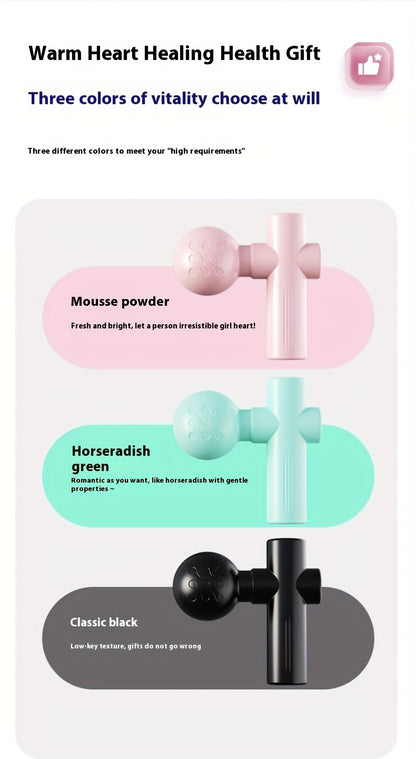 Mini Muscle Massage Gun Portable Deep Tissue Massager With 7mm Amplitude 4 Speed Quiet USB C For Athletes And Seniors