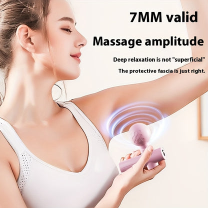 Mini Muscle Massage Gun Portable Deep Tissue Massager With 7mm Amplitude 4 Speed Quiet USB C For Athletes And Seniors