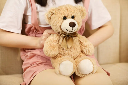 Cute Colorful Bow Tie Bear Doll Plush Toy Hug Bear Doll Children Birthday Gift Pillow Teddy bear Home Living Room Bedroom