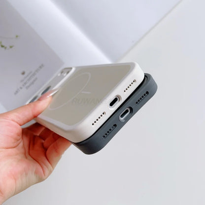 MagSafe Silicone Case For iPhone 17 Pro Max Frosted Solid Color Soft Touch Protective Cover