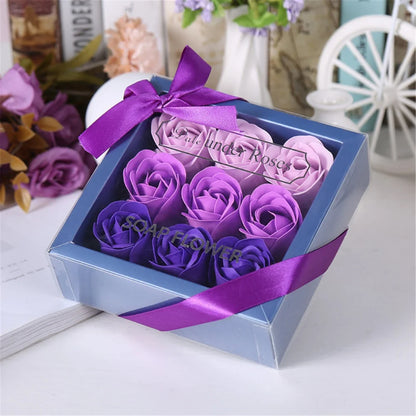 Luxury Artificial Soap Rose Flower Simulation Peony Scented Rose Flowers with Gift Box For Mother's Day Birthday Wedding Party