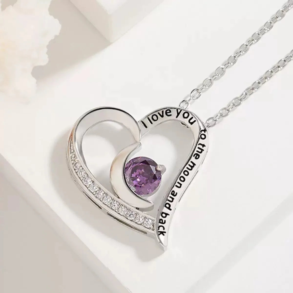 Heart Copper Zircon Pendant Necklaces With Cute Bear Rose Flower Gift Box New Christmas Friends Birthday Valentine Gifts