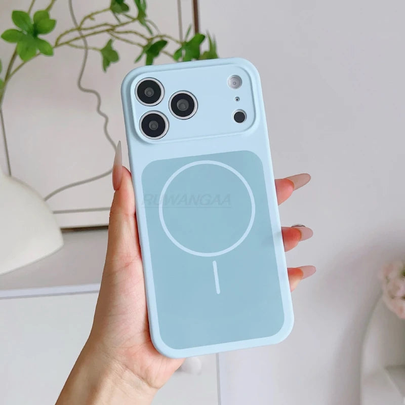 MagSafe Silicone Case For iPhone 17 Pro Max Frosted Solid Color Soft Touch Protective Cover