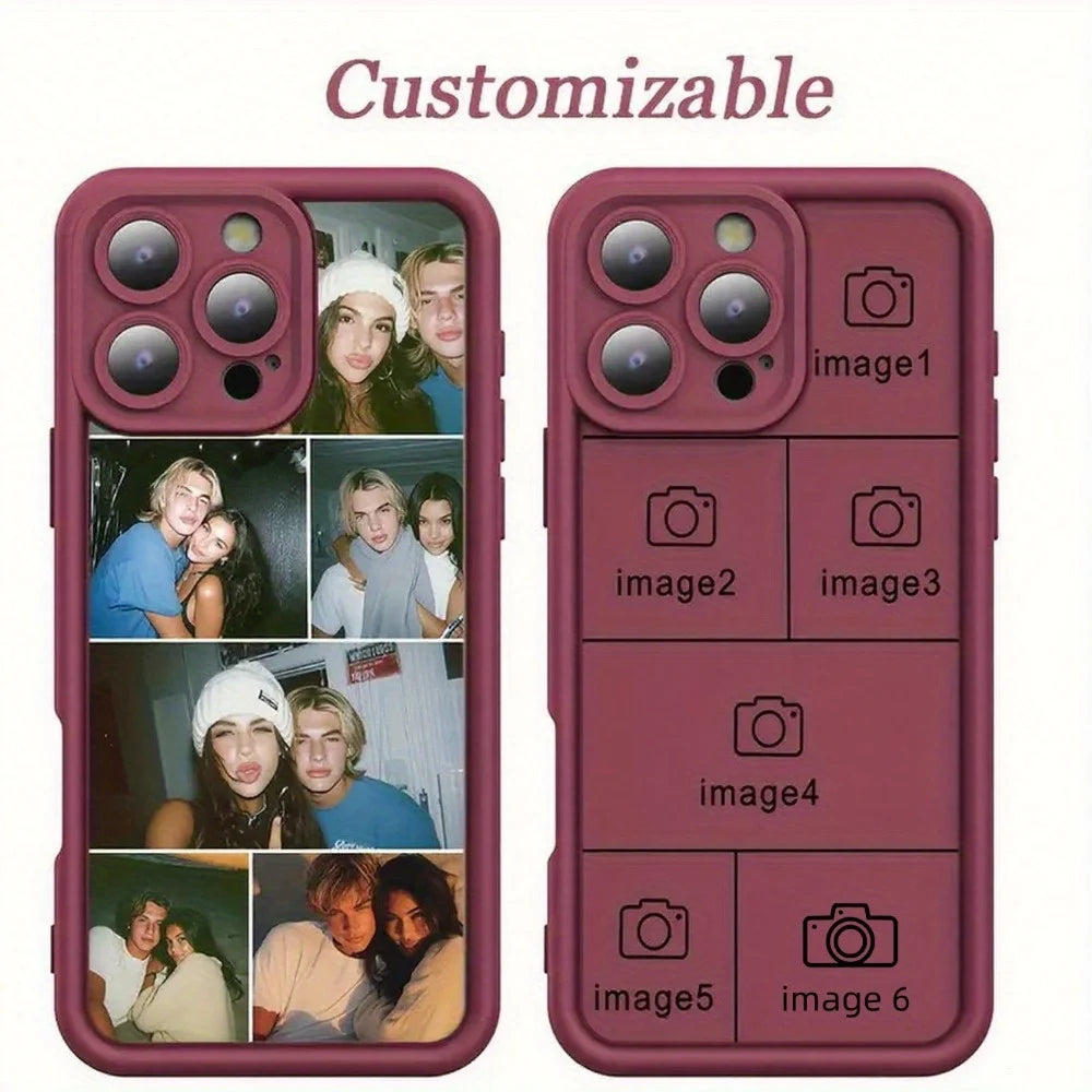 Customized Multi Photo Phone Cases For iPhone 17 16 15 14 13 12 11 Pro Xs Max X XR Mini 16e 7 8 Plus Soft TPU Protective Cover