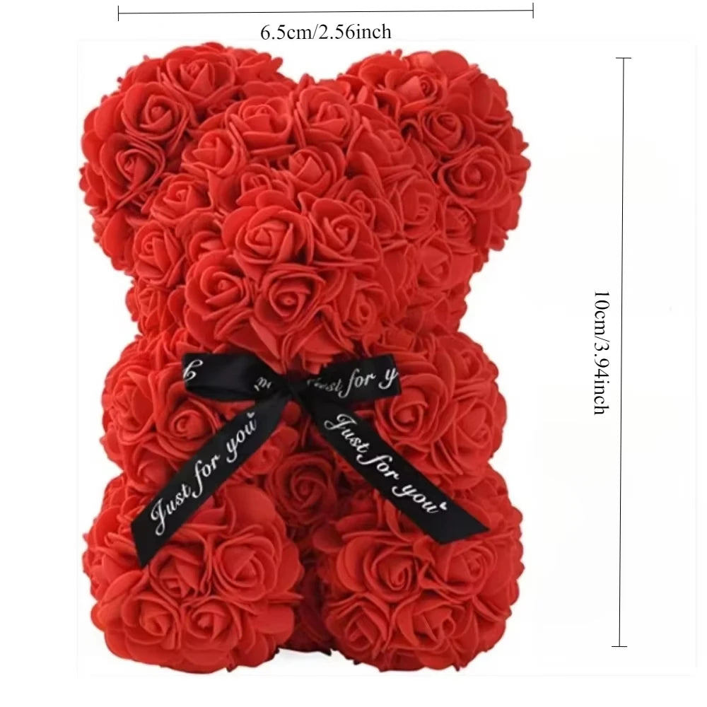 Choice Eternal Rose Bear For Mom Long Lasting Artificial Flower Gift And Home Decor