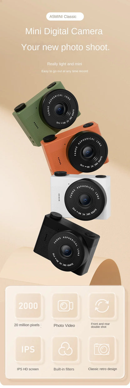 0GB-128GB Small Digital Camera Mini Video Cam Photography Point Camera Christmas Toys for Children Kids New Year Gift Camcorder