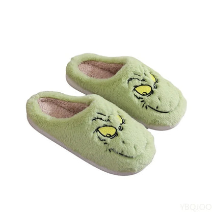 YBQJOO Plus Size Womens Plush Fur Monster Slippers Indoor Cozy House Shoes Non Slip Flat Bottom