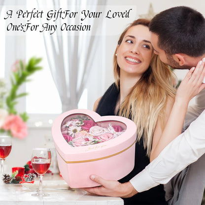 Rose Soap Flowers Gift Box Long Lasting By RUEESEE For Mom Wife Girlfriend Perfect Mothers Day Valentines Day