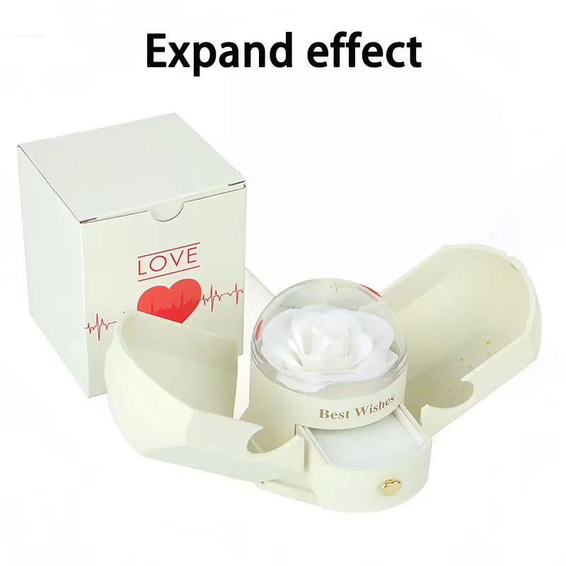 Surprise Flower Jewelry Box - Mysterious Unboxing with Rose Gold Dried Flowers & Hidden Love Drawer