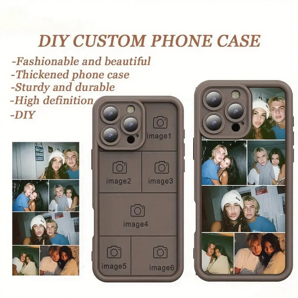 Customized Multi Photo Phone Cases For iPhone 17 16 15 14 13 12 11 Pro Xs Max X XR Mini 16e 7 8 Plus Soft TPU Protective Cover