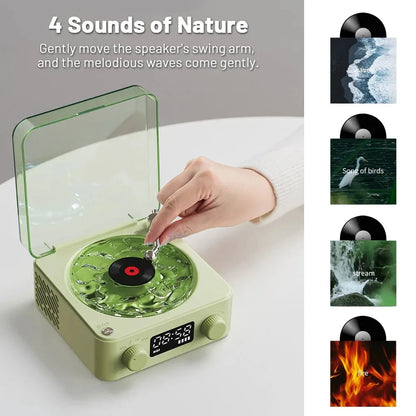 New mini retro Bluetooth speaker portable sleep aid Bluetooth speaker with RGB lights supporting TF card subwoofer，gift