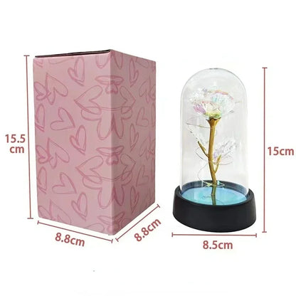 LED Simulation Rose Flower Valentine's Day Rose Light Beautiful Realistic Looking Night Light Rose Eternal Flower Party Supplies