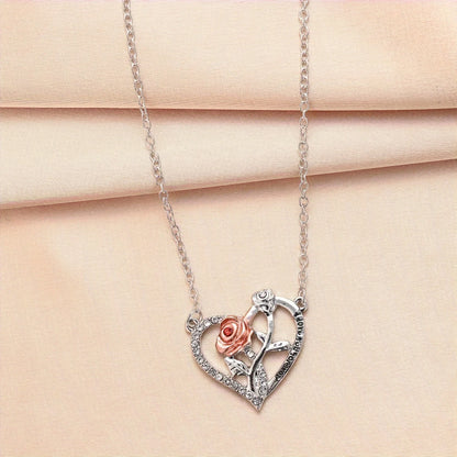 I Love You Forever Necklace With Cute Bear Rose Flower Gift Box For Girlfriend Birthday Romantic 2024 New Fashion Jewelry