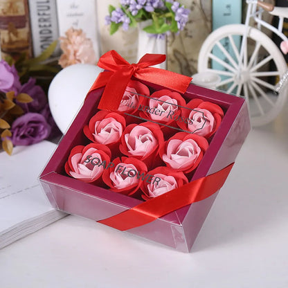 Luxury Artificial Soap Rose Flower Simulation Peony Scented Rose Flowers with Gift Box For Mother's Day Birthday Wedding Party