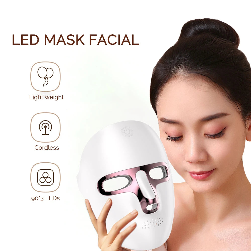 Wireless 7-Color LED Facial Mask – Skin Rejuvenation