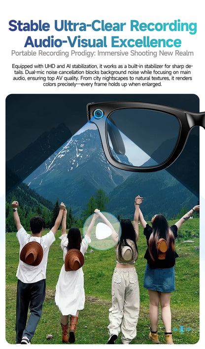 New 800W Camera AI Glasses Men Color-Changing Smart Translation Glasses Photo Video Recording Waterproof Call Smart Sunglasses