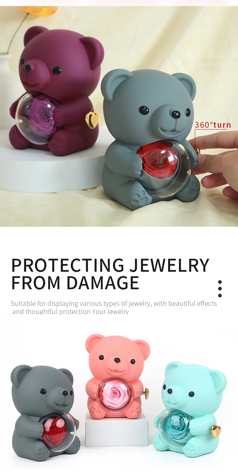 Bear Design Jewelry Box For Necklace Gift Two Options Romantic Gift For Girlfriend