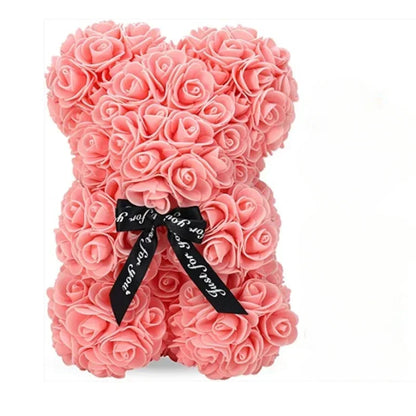 Choice Eternal Rose Bear For Mom Long Lasting Artificial Flower Gift And Home Decor