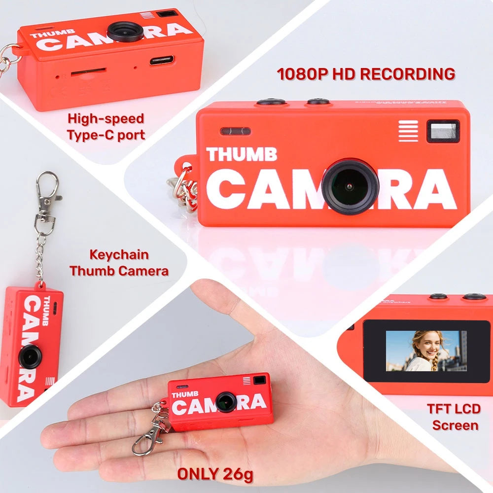 Magecam 0.96 Inch Keychain Camera 1080P Full HD Tiny Camcorder with MicroSD Card Support for Tech Enthusiasts