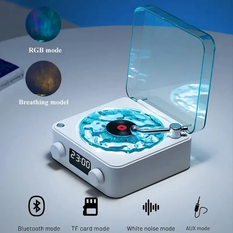 New mini retro Bluetooth speaker portable sleep aid Bluetooth speaker with RGB lights supporting TF card subwoofer，gift