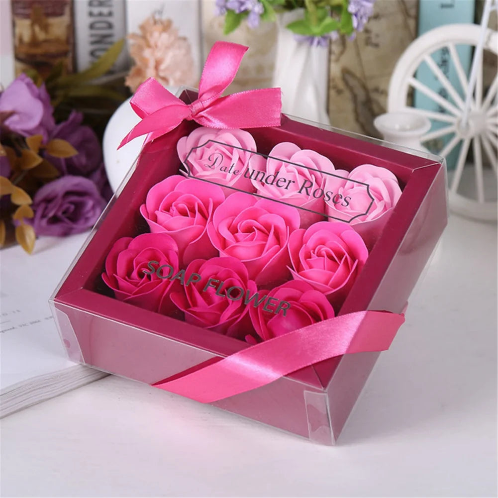 Luxury Artificial Soap Rose Flower Simulation Peony Scented Rose Flowers with Gift Box For Mother's Day Birthday Wedding Party