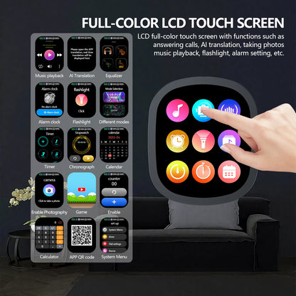 Siindoo Wireless Headphone with Detachable Full Color Touch Screen JH-822Plus AI Assistant Smart Chat Translation Function BT5.4