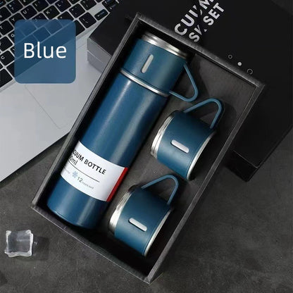 304 Stainless 500ml Steel Vacuum Insulated Water Bottle Portable Coffee Bottle Office Gift Set Business Style Travel Thermal Mug