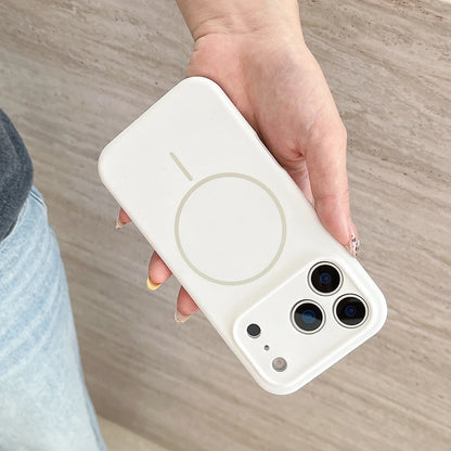 For Magsafe Magnetic Wireless Charging Luxury Solid Color Silicone Lens Protection Phone Case For iPhone17 Pro Max/17/17Pro Air