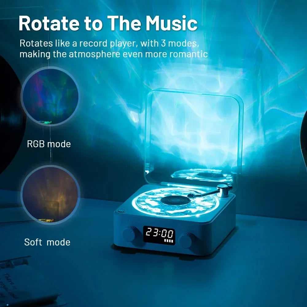 New mini retro Bluetooth speaker portable sleep aid Bluetooth speaker with RGB lights supporting TF card subwoofer，gift