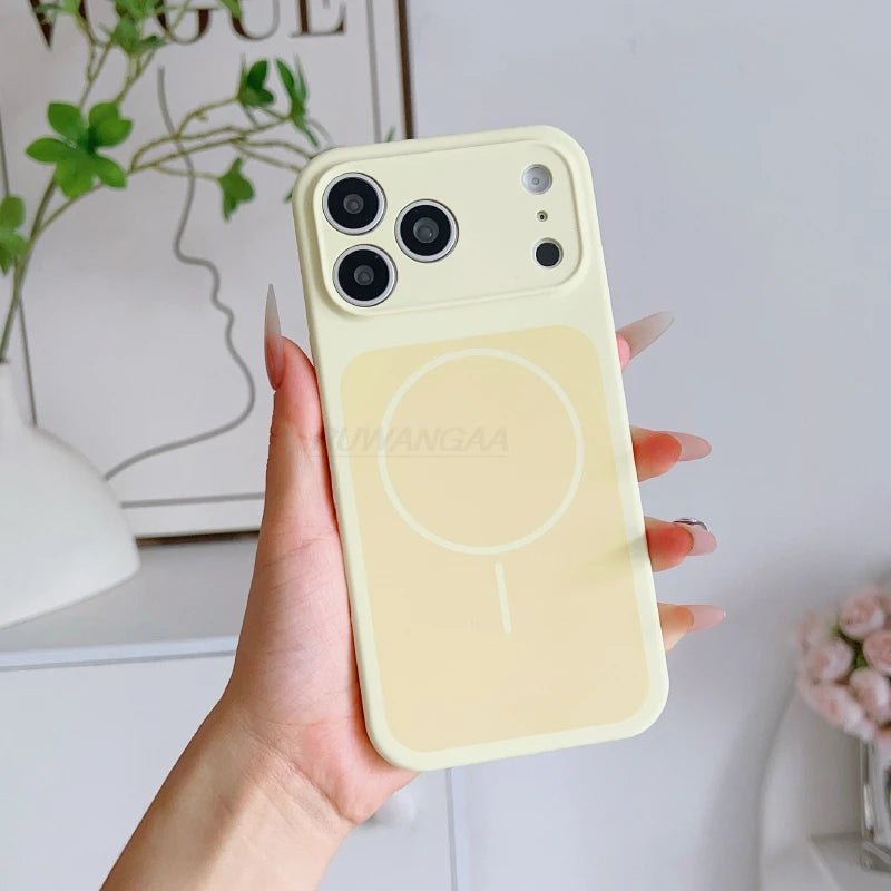 MagSafe Silicone Case For iPhone 17 Pro Max Frosted Solid Color Soft Touch Protective Cover