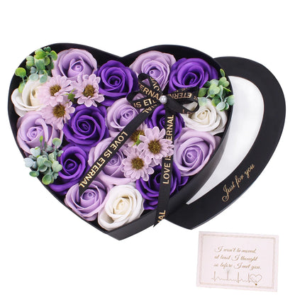 Rose Soap Flowers Gift Box Long Lasting By RUEESEE For Mom Wife Girlfriend Perfect Mothers Day Valentines Day