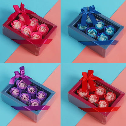 Luxury Artificial Soap Rose Flower Simulation Peony Scented Rose Flowers with Gift Box For Mother's Day Birthday Wedding Party