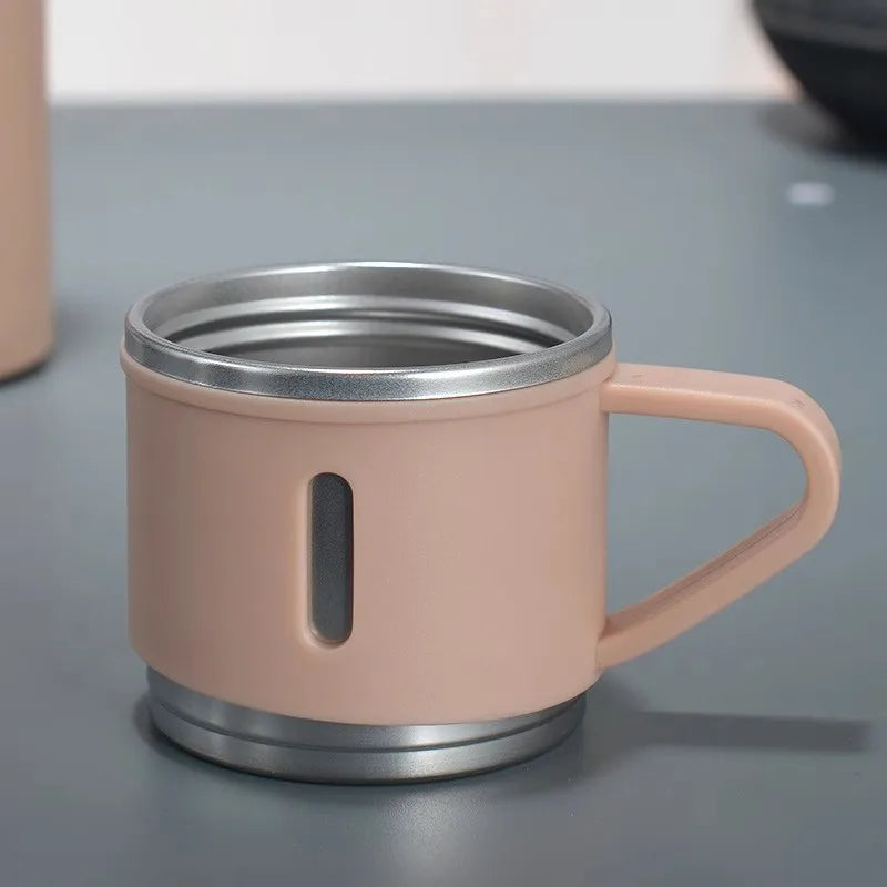 304 Stainless 500ml Steel Vacuum Insulated Water Bottle Portable Coffee Bottle Office Gift Set Business Style Travel Thermal Mug