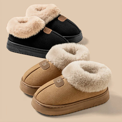 Choice Fleece Lined Winter Slippers For Men Women Ankle Cover Lightweight EVA Sole Indoor Outdoor Warm