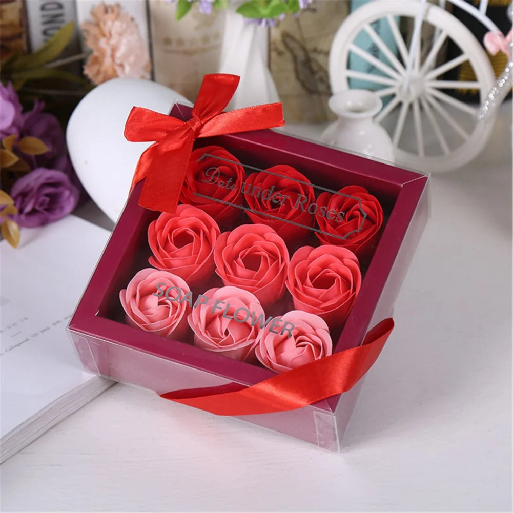 Luxury Artificial Soap Rose Flower Simulation Peony Scented Rose Flowers with Gift Box For Mother's Day Birthday Wedding Party