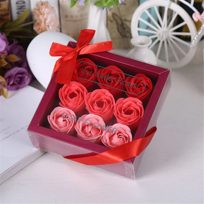 Luxury Artificial Soap Rose Flower Simulation Peony Scented Rose Flowers with Gift Box For Mother's Day Birthday Wedding Party
