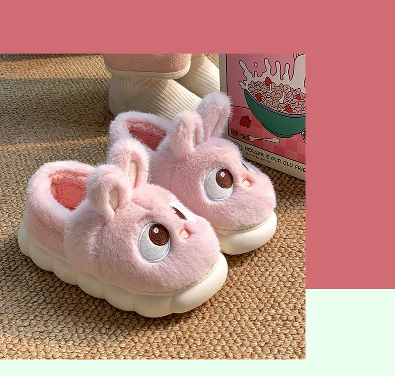 Cozy Velvet Cotton Slippers For Women Indoor Warm Plush Lining Winter Comfort For Home Use