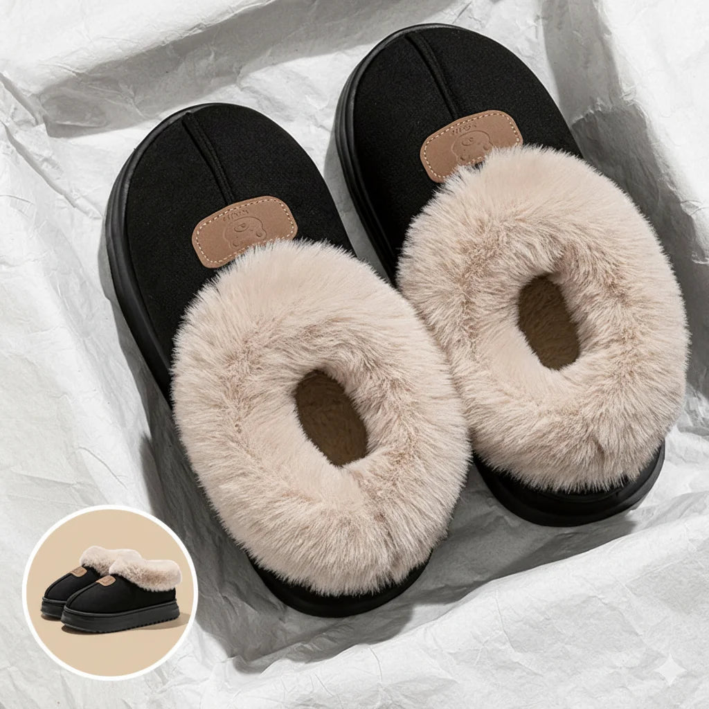 Choice Fleece Lined Winter Slippers For Men Women Ankle Cover Lightweight EVA Sole Indoor Outdoor Warm