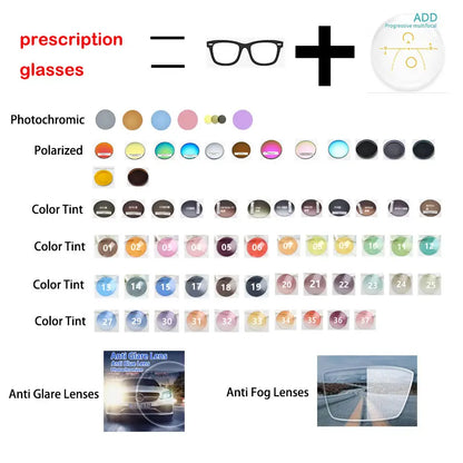 CCspace Round Polarized Clip On Glasses For Women Blue Light Blocking Lenses Customizable Prescription